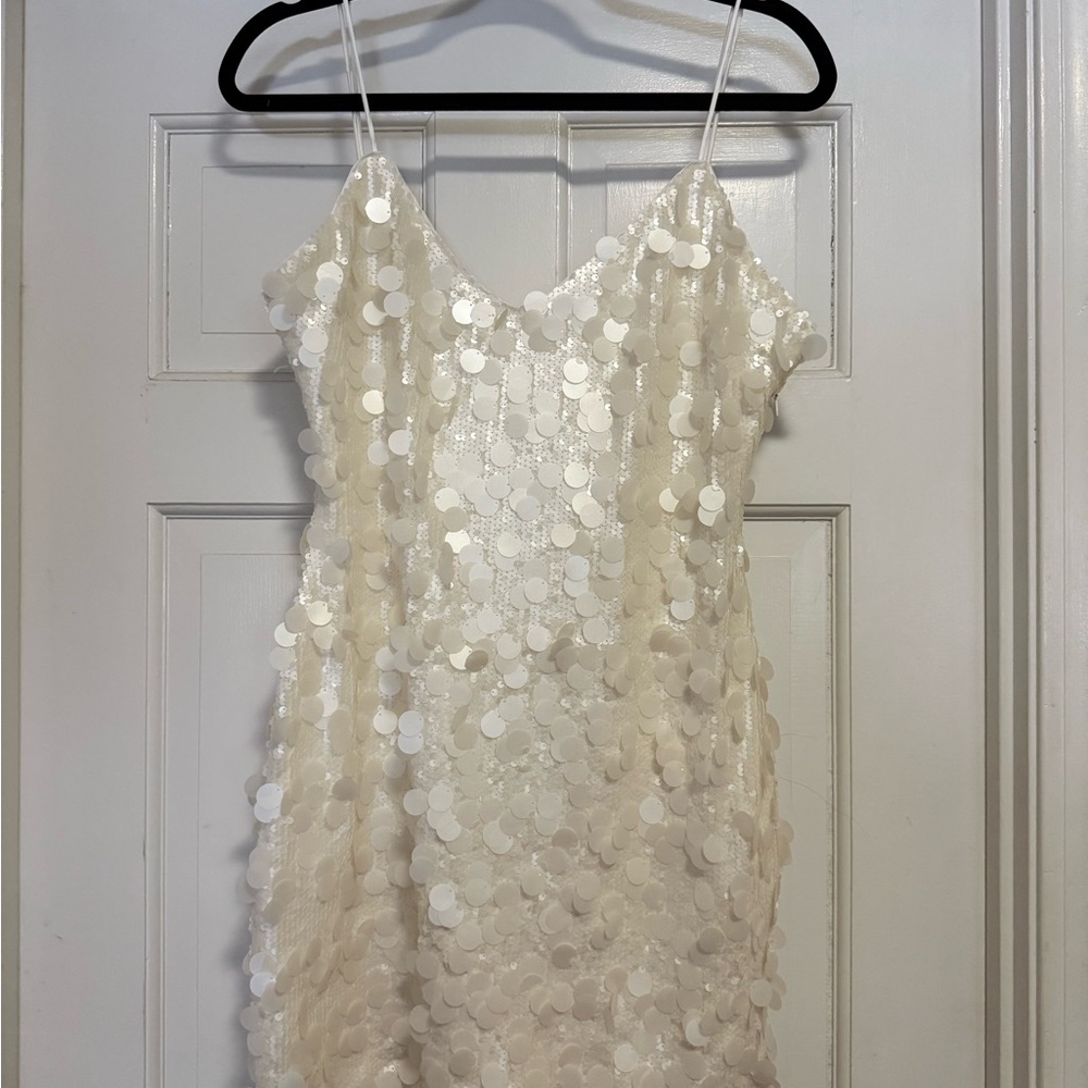 Meshki Romilly Sequin Mini Dress - Ivory
